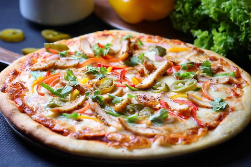 Spicy Hawaiian pizza